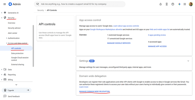 Authorize Domain-Wide Delegation